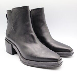 Franco Sarto Doren Ankle Boots, Women's Size 9 M, Black Chic Stylish Almond Toe